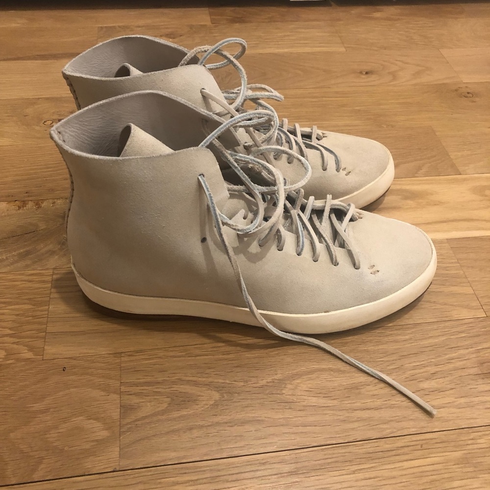 High top handmade leather sneakers by FEIT